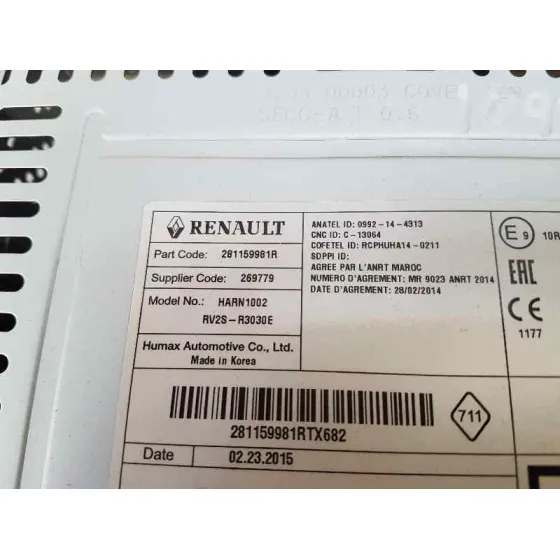 Sistema Audio / Radio para Renault Clio Iv