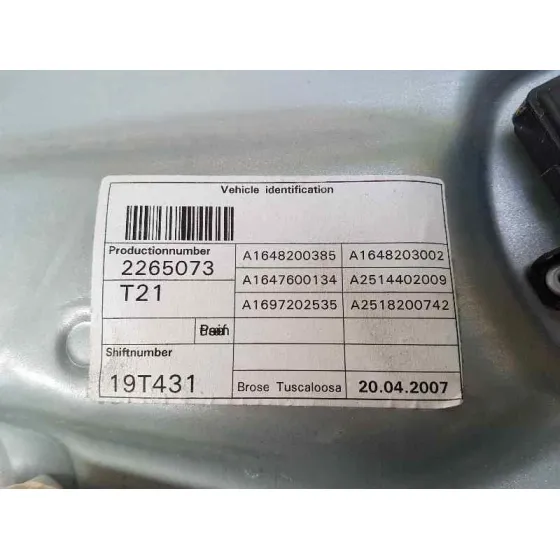 Elevalunas Delantero Izquierdo para Mercedes-Benz Clase M (W164)