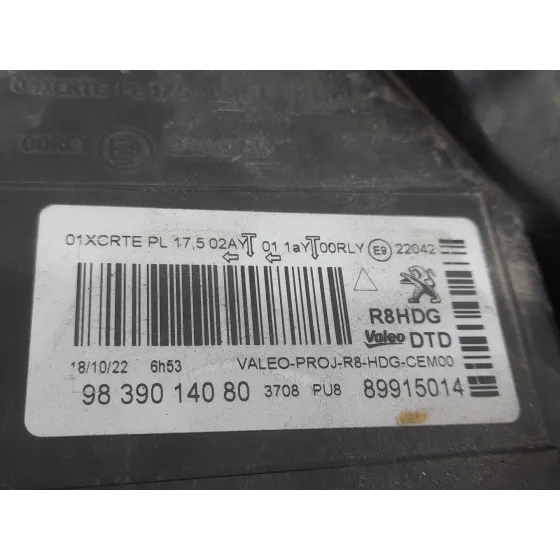 Faro Derecho para Peugeot 508