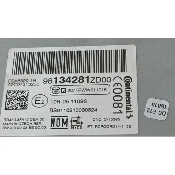 Sistema Audio / Radio Cd para Citroën C-Elysee