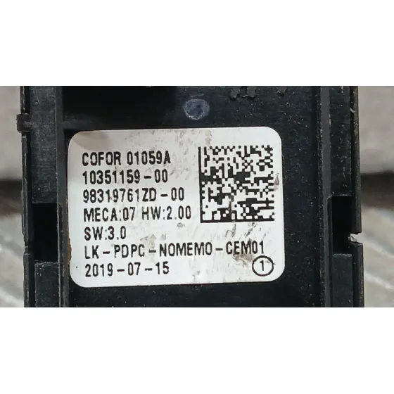 Mando Elevalunas Delantero Izquierdo para Citroën C5 Aircross (Ac_, Aj_, Ar_, A4_)