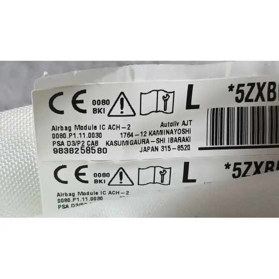Airbag Cortina Delantero Izquierdo para Peugeot 2008 Ii (Ud_, Us_, Uy_, Uj_, Ur_, Uc_)
