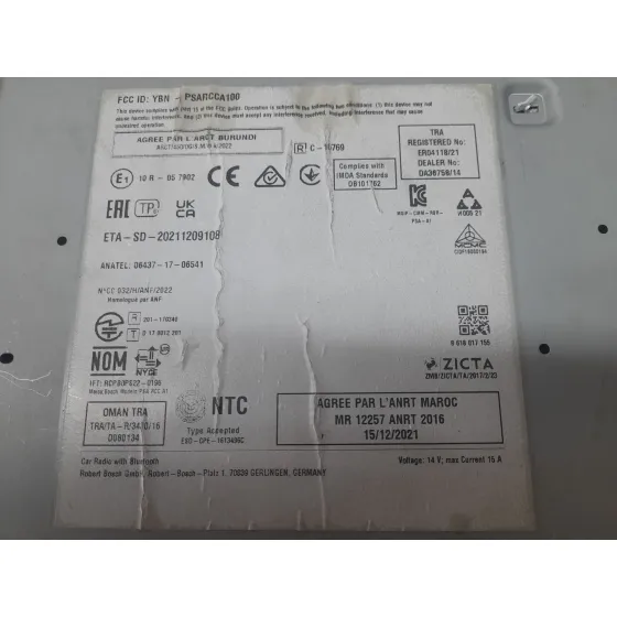 Sistema Audio / Radio para Peugeot 208 Ii (Ub_, Up_, Uw_, Uj_)
