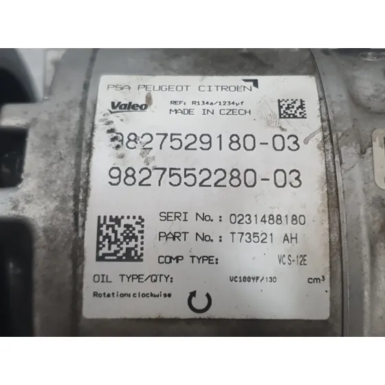 Compresor Aire Acondicionado para Citroën C5 Aircross (Ac_, Aj_, Ar_, A4_)