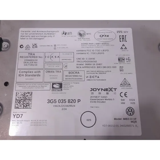 Sistema Audio / Radio para Volkswagen Taigo (Cs1)