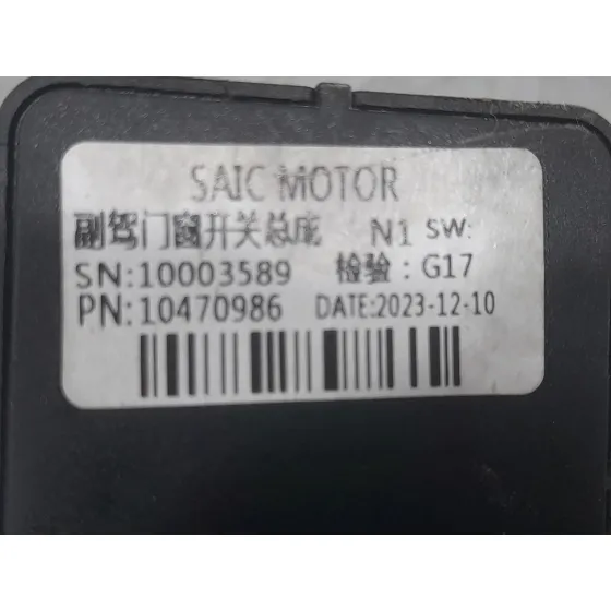 Mando Elevalunas Delantero Derecho para Mg Zs Suv (Azs1)