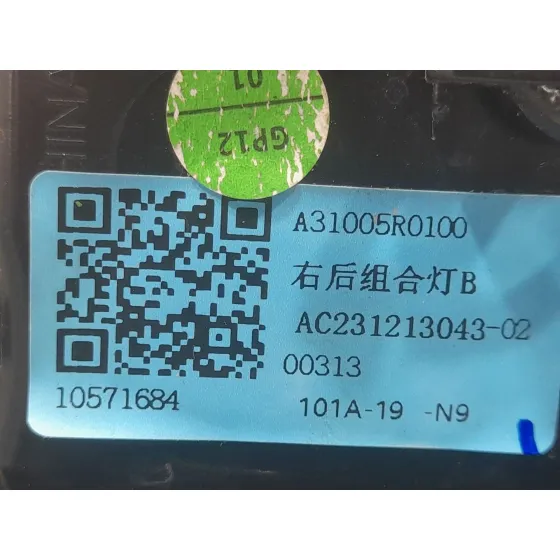Piloto Trasero Derecho Interior para Mg Zs Suv (Azs1)