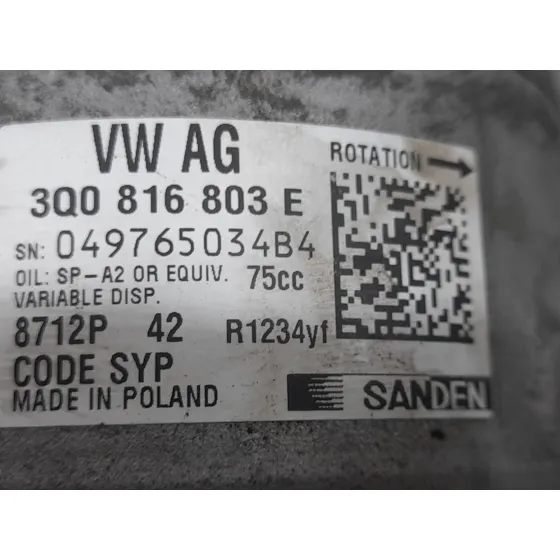 Compresor Aire Acondicionado para Skoda Fabia Iv (Pj3)