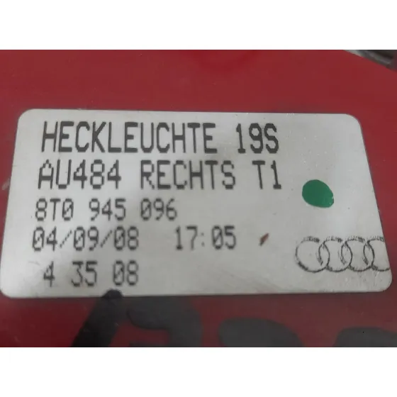 Piloto Trasero Derecho Exterior para Audi A5 (8T3)