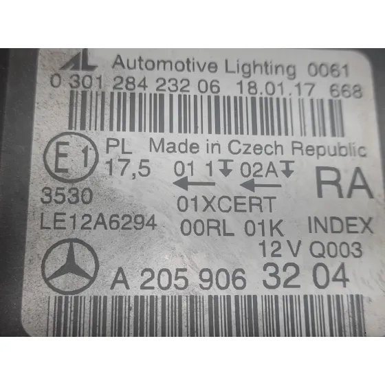 Faro Derecho para Mercedes-Benz Clase C Descapotable (A205)