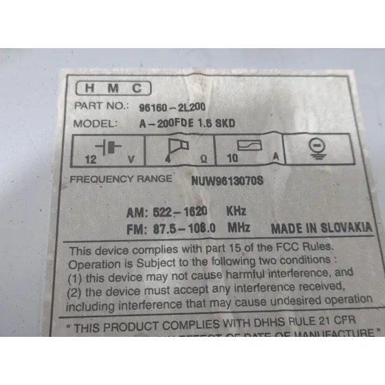 Sistema Audio / Radio Cd para Hyundai I30 (Fd)