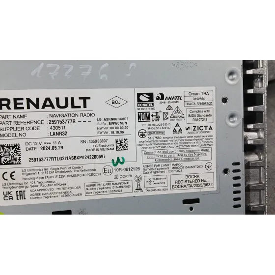 Sistema Audio / Radio para Renault Captur Ii (Hf_)