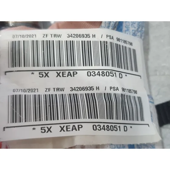 Airbag Cortina Delantero Derecho para Citroën C3 Iii (Sx)
