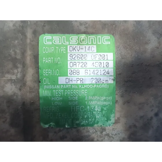 Compresor Aire Acondicionado para Nissan Terrano Ii (R20)