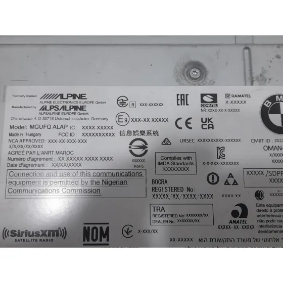 Sistema Audio / Radio para Bmw Serie 1 Lim. (F40)