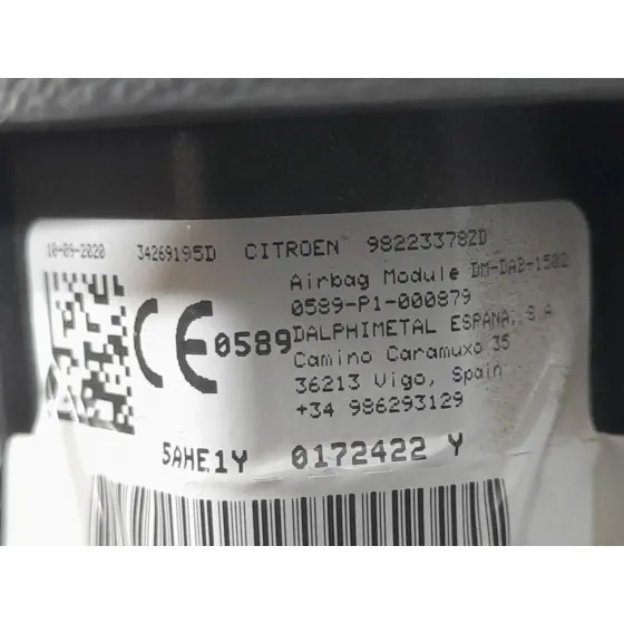Airbag Delantero Izquierdo para Citroën C5 Aircross