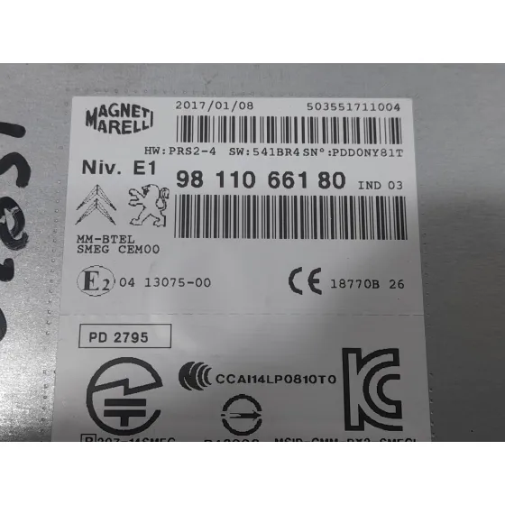 Sistema Audio / Radio para Peugeot 2008 (--.2013->)