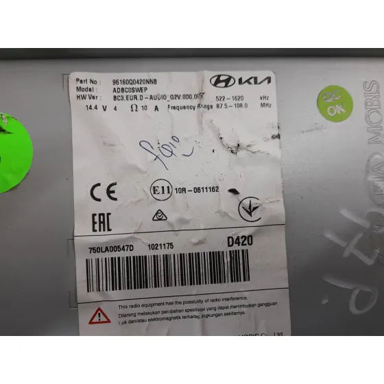 Sistema Navegacion Gps para Hyundai I20