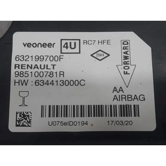 Kit Airbag para Renault Kadjar (Ha_, Hl_)