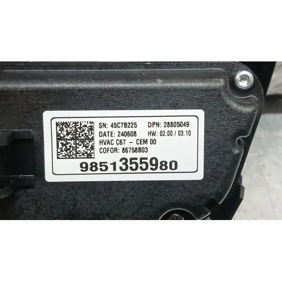 Mando Calefaccion / Aire Acondicionado para Opel Corsa F (P2Jo)