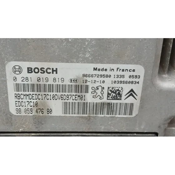 Centralita Motor Uce para Citroën C-Elysee (Dd_)