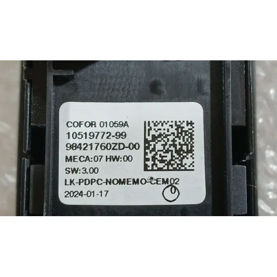 Mando Elevalunas Delantero Izquierdo para Peugeot 2008 Ii (Ud_, Us_, Uy_, Uj_, Ur_, Uc_)