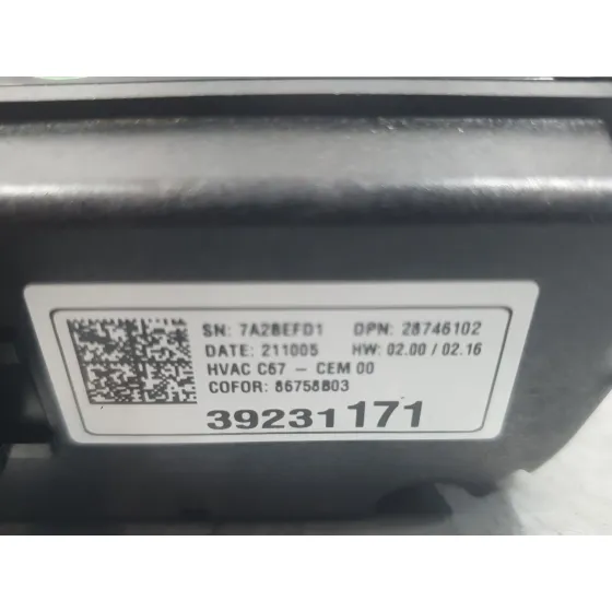 Mando Climatizador para Opel Corsa F (P2Jo)