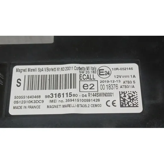 Modulo Electronico para Peugeot 5008 Ii (Mc_, Mj_, Mr_, M4_)