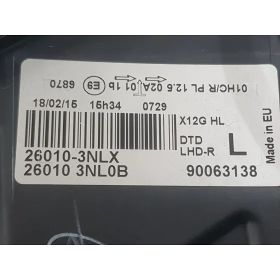 Faro Derecho para Nissan Leaf (Ze0)