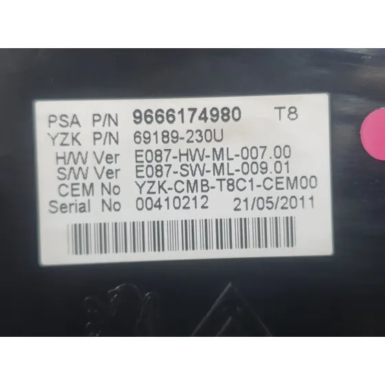 Cuadro Instrumentos para Peugeot 5008 (0U_, 0E_)