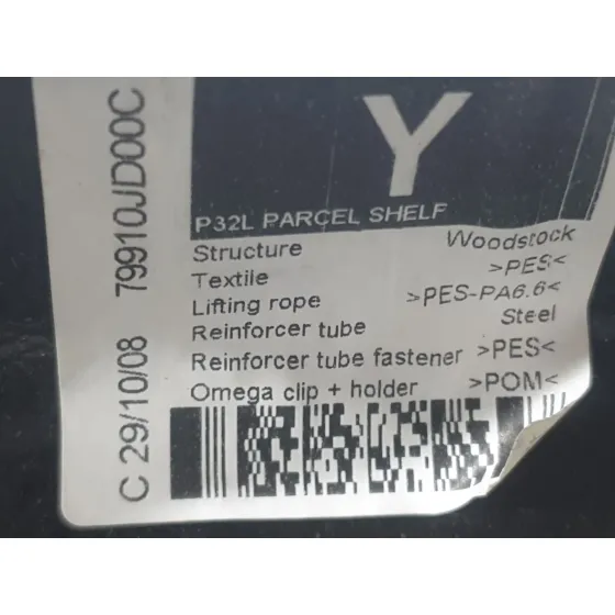 Bandeja Trasera para Nissan Qashqai I (J10, Nj10)