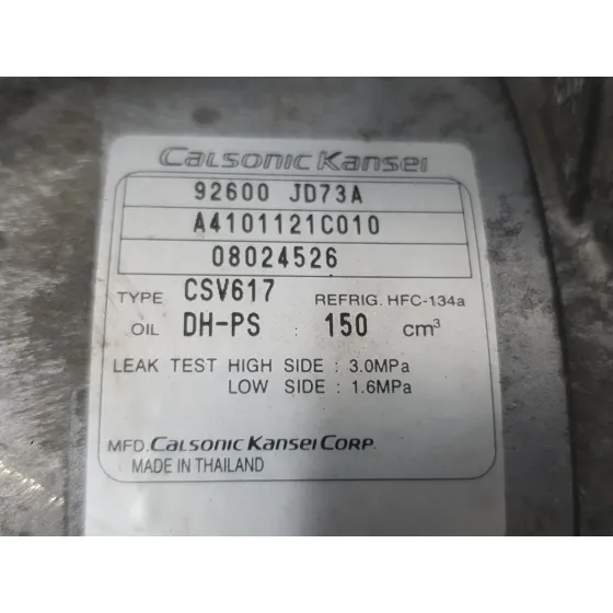 Compresor Aire Acondicionado para Nissan Qashqai I (J10, Nj10)