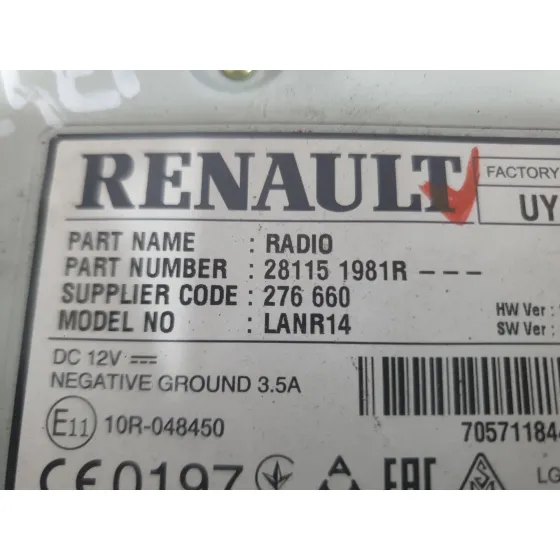 Sistema Audio / Radio para Renault Megane Iv Hatchback (B9A/M/N_)