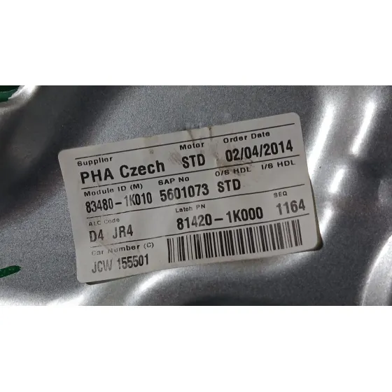 Elevalunas Trasero Derecho para Hyundai Ix20 (Jc)