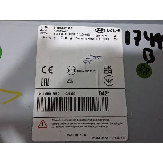 Sistema Navegacion Gps para Hyundai I20 Iii (Bc3, Bi3)