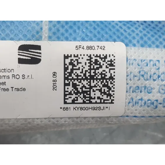 Airbag Cortina Delantero Derecho para Seat Leon St (5F8)