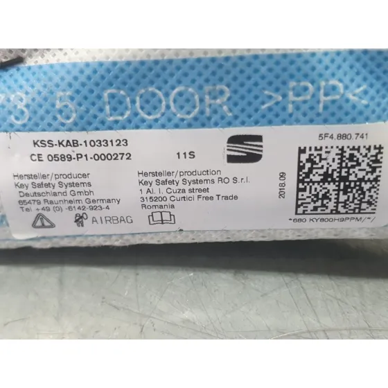 Airbag Cortina Delantero Izquierdo para Seat Leon St (5F8)