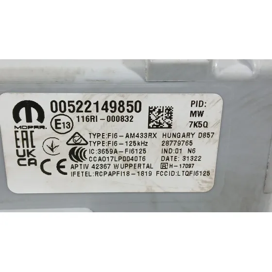 Caja Reles / Fusibles para Fiat 500 (312_)