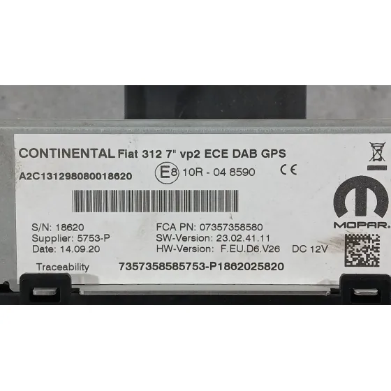 Sistema Navegacion Gps para Fiat 500 (312_)
