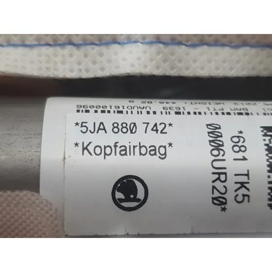 Airbag Cortina Delantero Derecho para Seat Toledo Iv (Kg3)