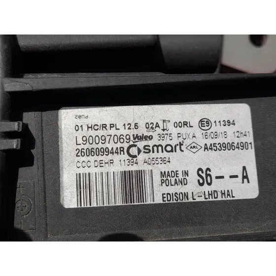 Faro Antiniebla Izquierdo para Smart Forfour Hatchback (453)