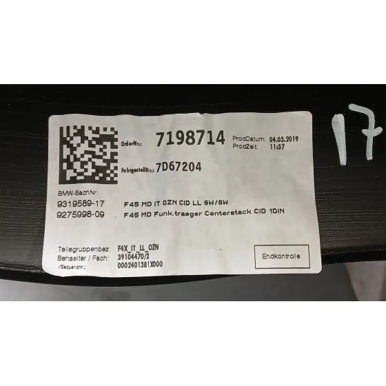 Kit Airbag para Bmw 2 Active Tourer (F45)