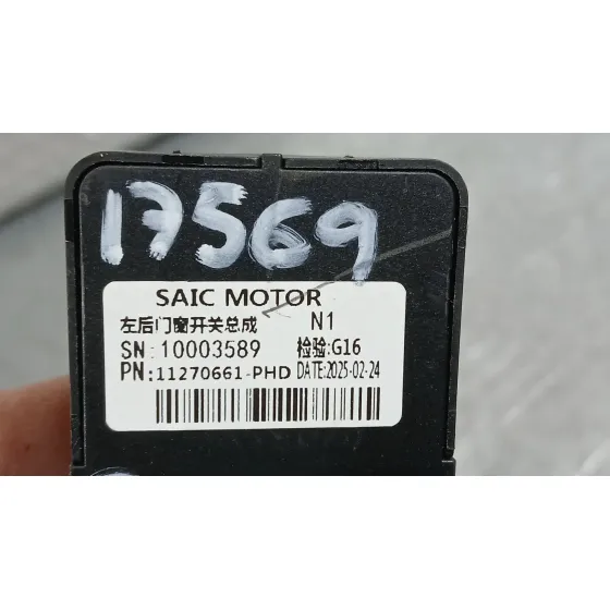 Mando Elevalunas Trasero Izquierdo para Mg Mg 3 (5Lfp)