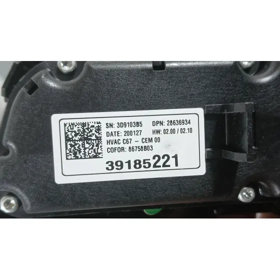 Mando Climatizador para Opel Corsa F (P2Jo)