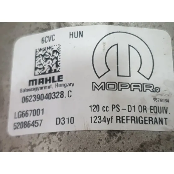 Compresor Aire Acondicionado para Jeep Renegade Suv (Bu, B1, Bv)