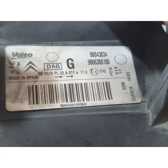 Faro Izquierdo para Citroën Berlingo Multispace (B9)