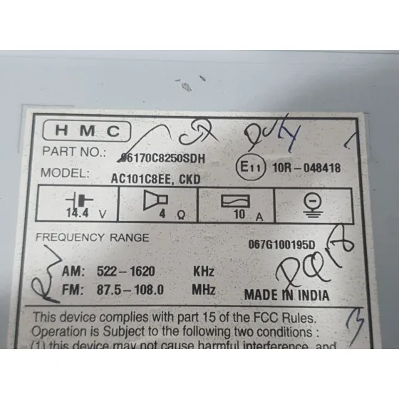 Sistema Audio / Radio Cd para Hyundai I20 Ii (Gb, Ib)
