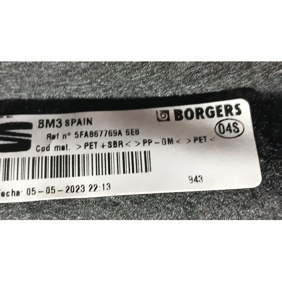 Bandeja Trasera para Seat Leon (Kl1, Klg)