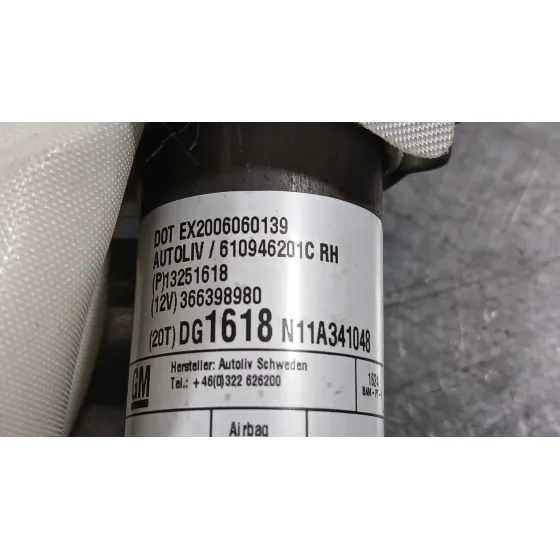 Airbag Cortina Delantero Derecho para Opel Astra J Sports Tourer (P10)
