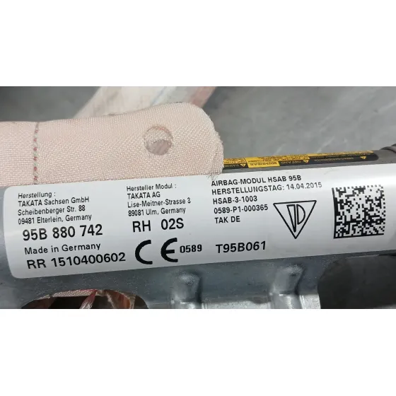 Airbag Cortina Delantero Derecho para Porsche Macan (95B)